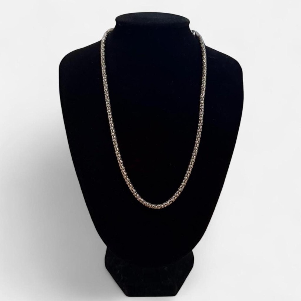 Cookie Lee Silver-Tone Braided Rope Necklace